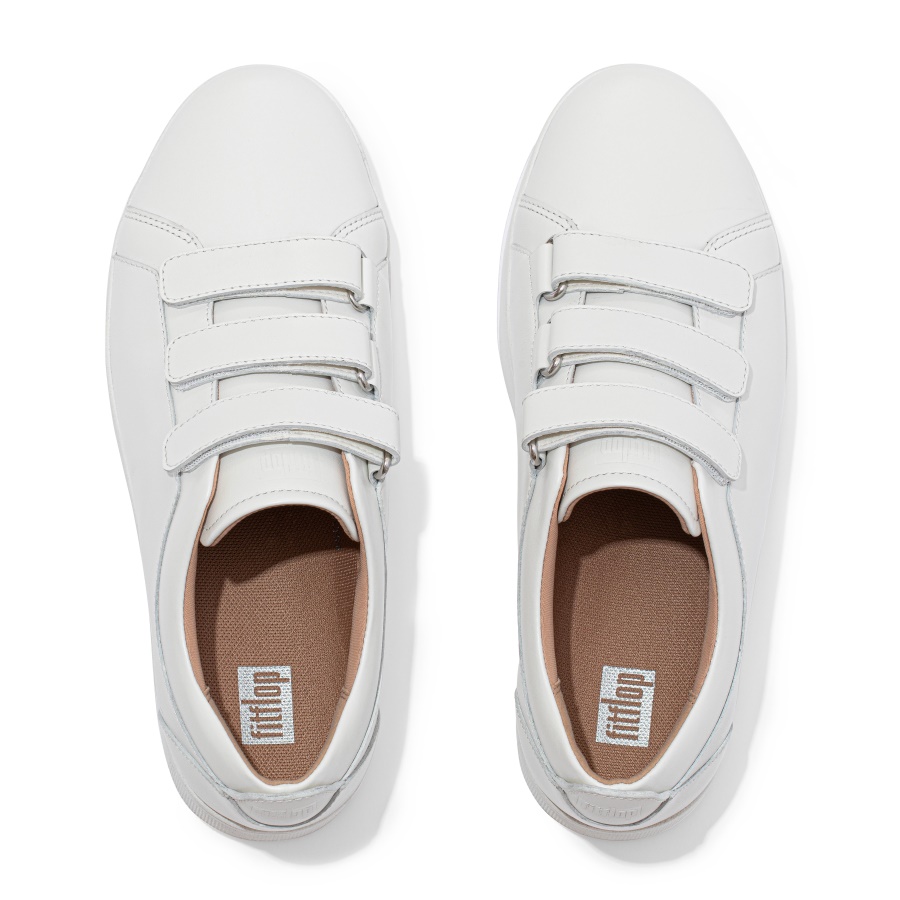 Fitflop RALLY Strap Leather Sneakers Urban White