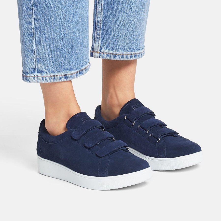 Fitflop RALLY Strap Suede Sneakers Midnight Navy