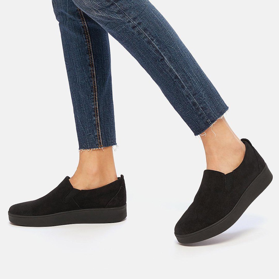 Fitflop RALLY Suede Skate Sneakers All Black