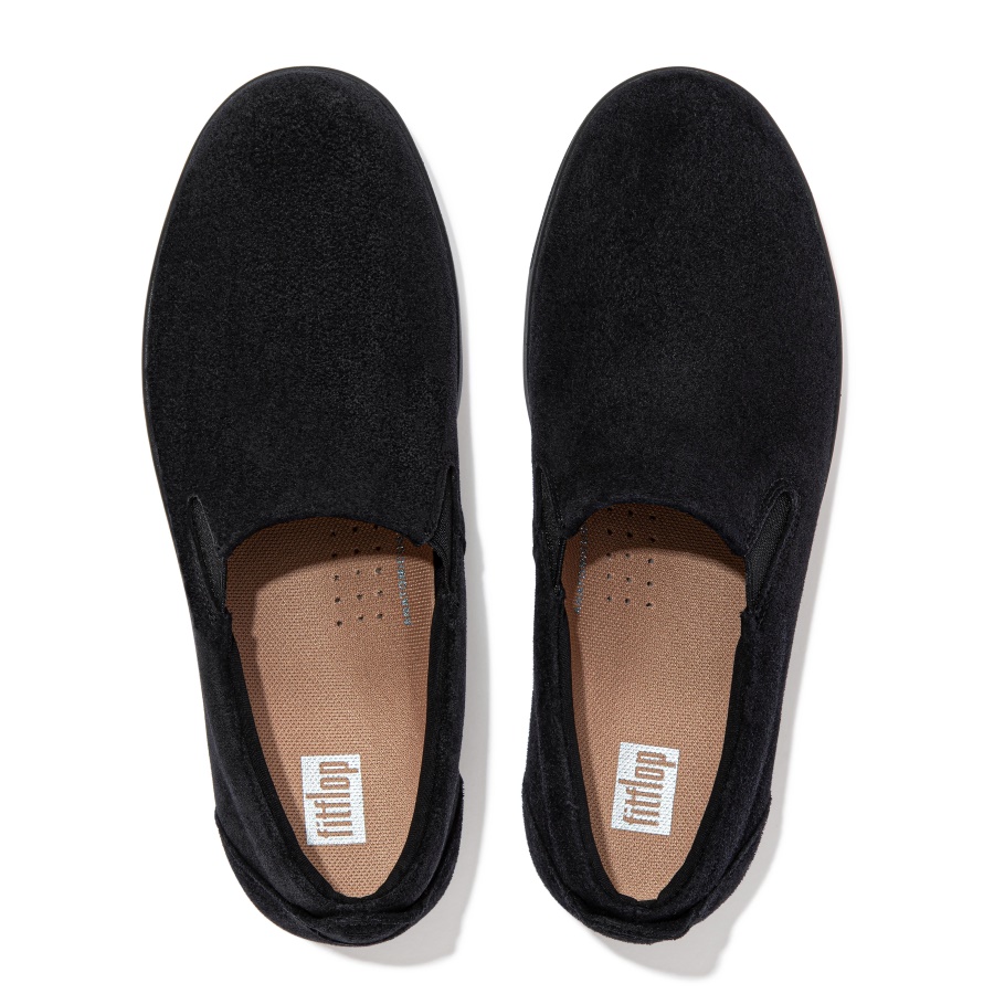 Fitflop RALLY Suede Skate Sneakers All Black