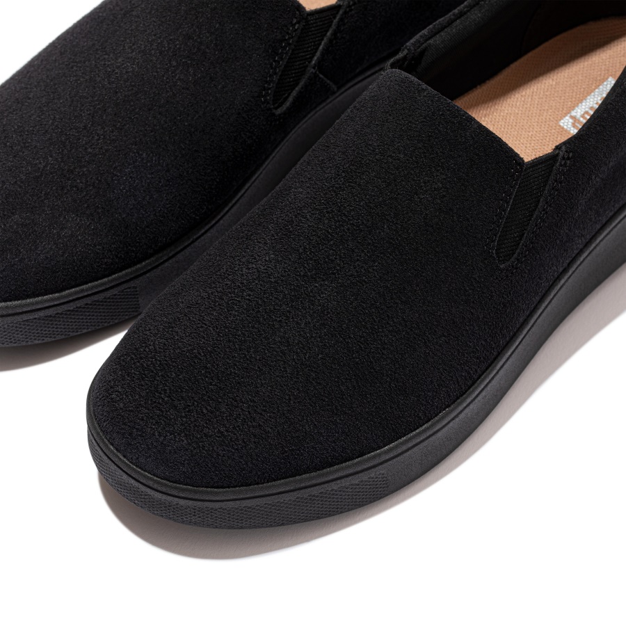 Fitflop RALLY Suede Skate Sneakers All Black