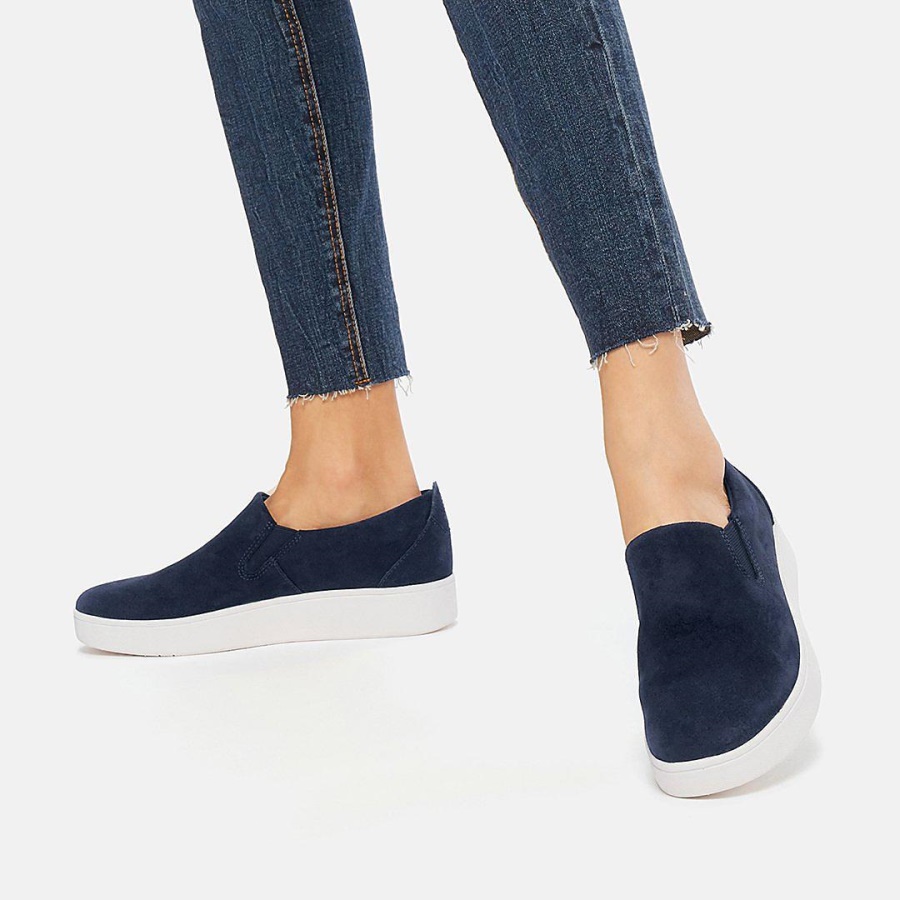 Fitflop RALLY Suede Skate Sneakers Midnight Navy