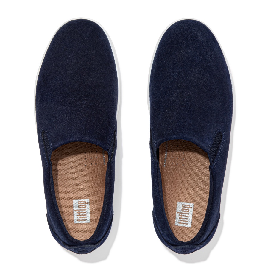 Fitflop RALLY Suede Skate Sneakers Midnight Navy