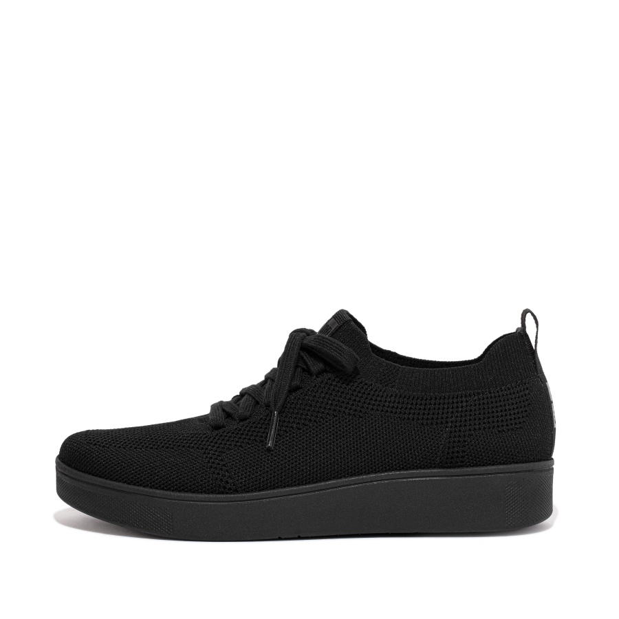 Fitflop RALLY Water-Resistant Knit Sneakers All Black