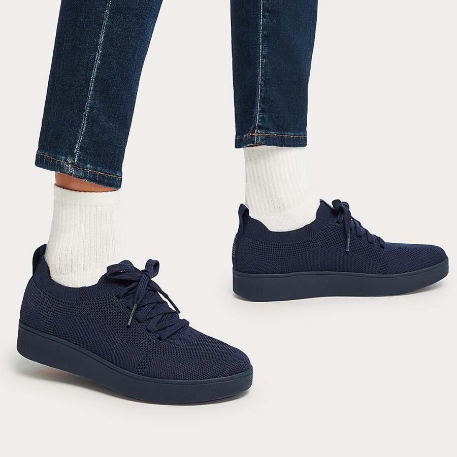 Fitflop RALLY Water-Resistant Knit Sneakers Midnight Navy