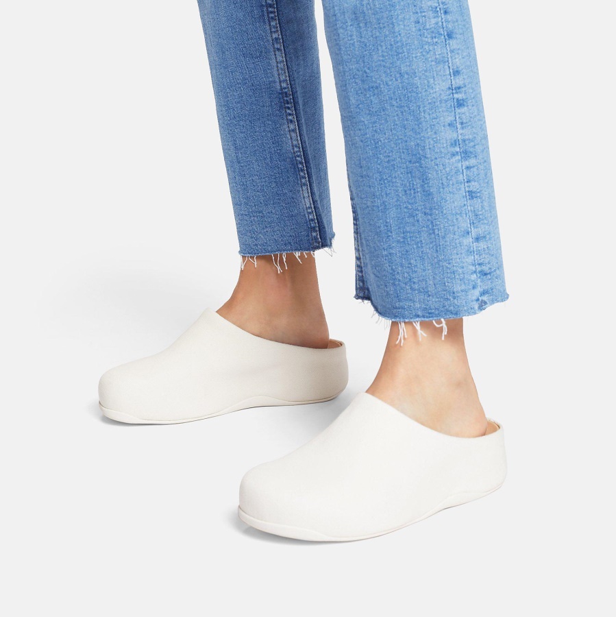 Fitflop SHUV Canvas Clogs Cream