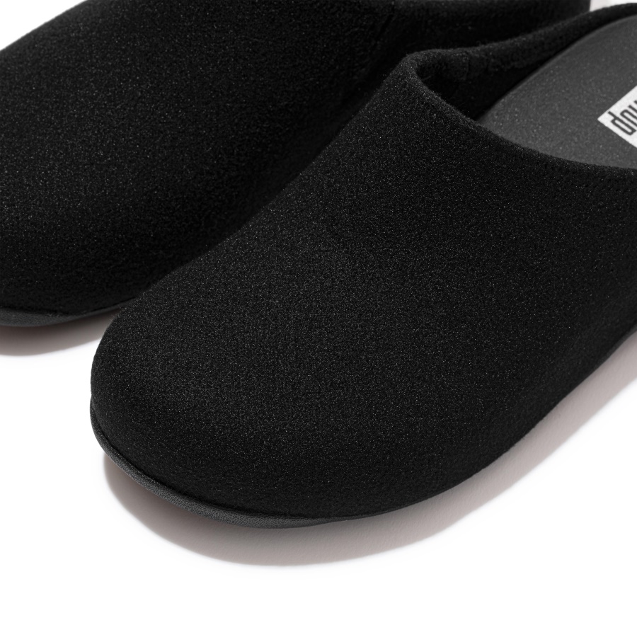 Fitflop SHUV Cushy Felt Clog Slippers All Black