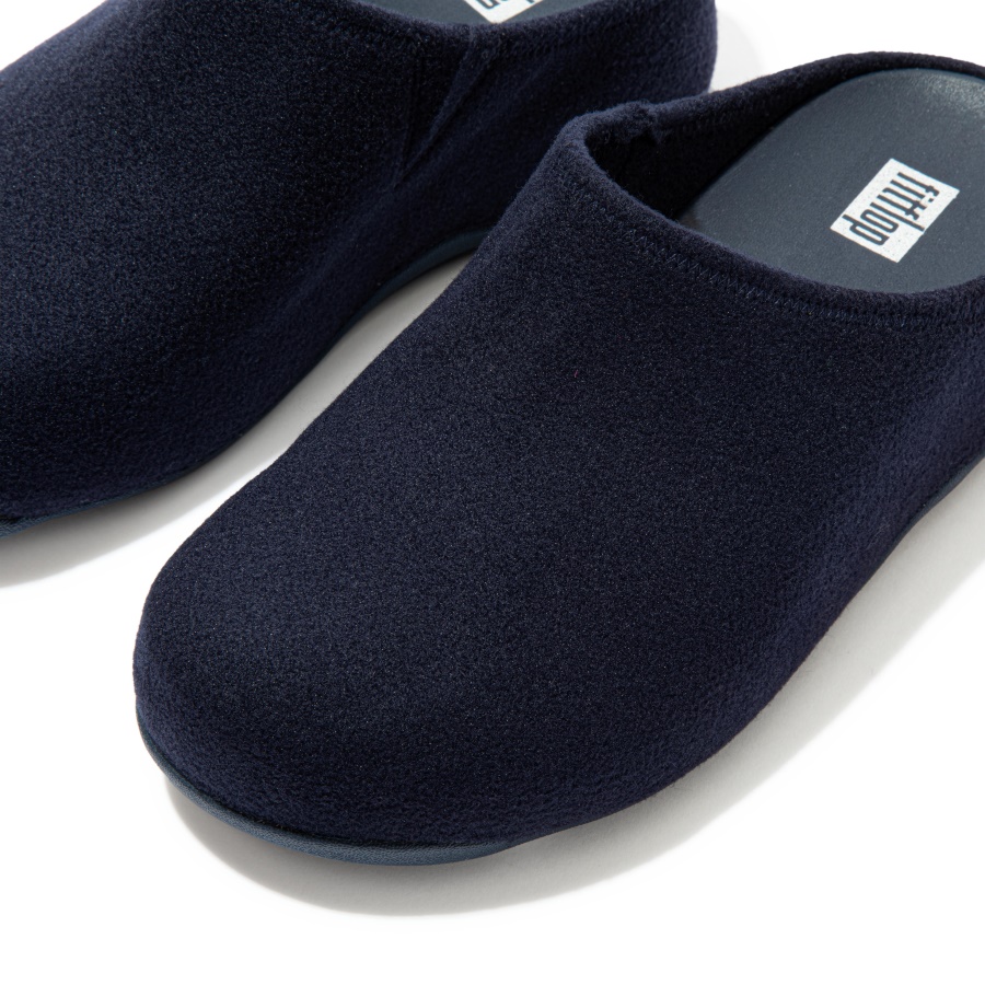 Fitflop SHUV Cushy Felt Clog Slippers Midnight Navy