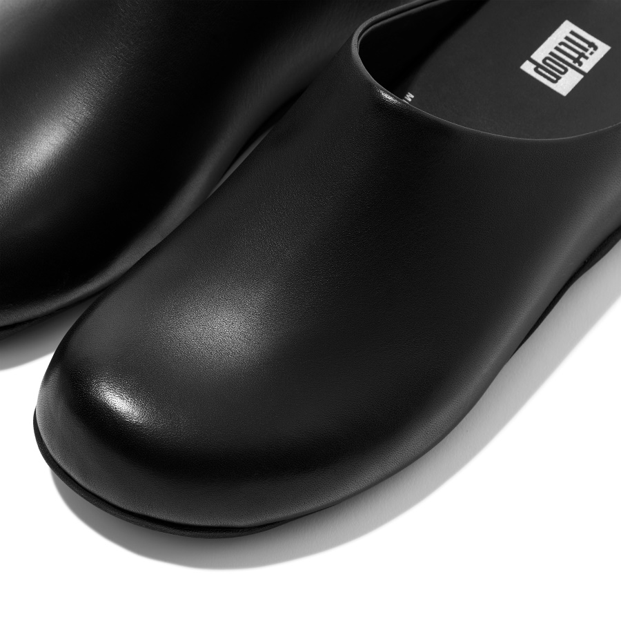 Fitflop SHUV Leather Clogs Black