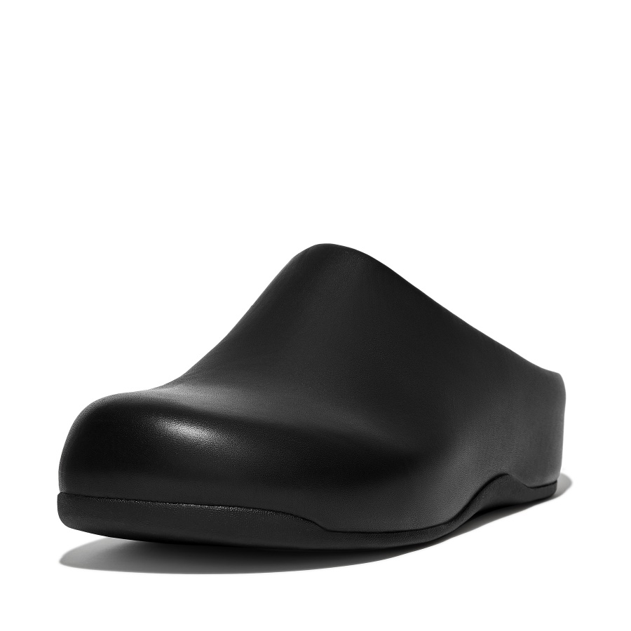 Fitflop SHUV Mens Leather Clogs Black