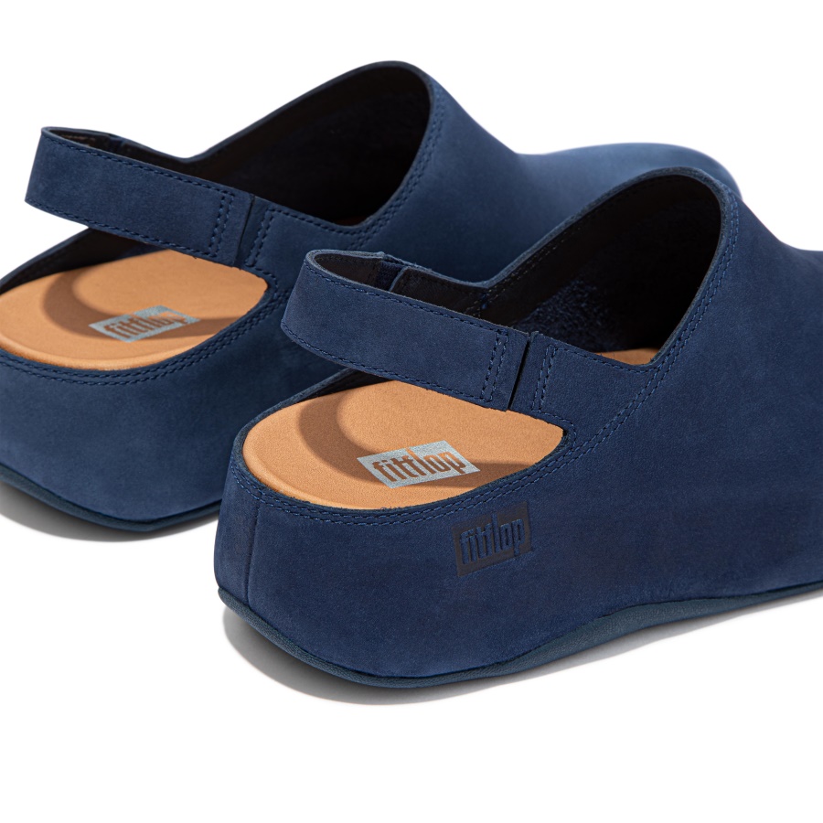 Fitflop SHUV Nubuck Back-Strap Clogs Midnight Navy