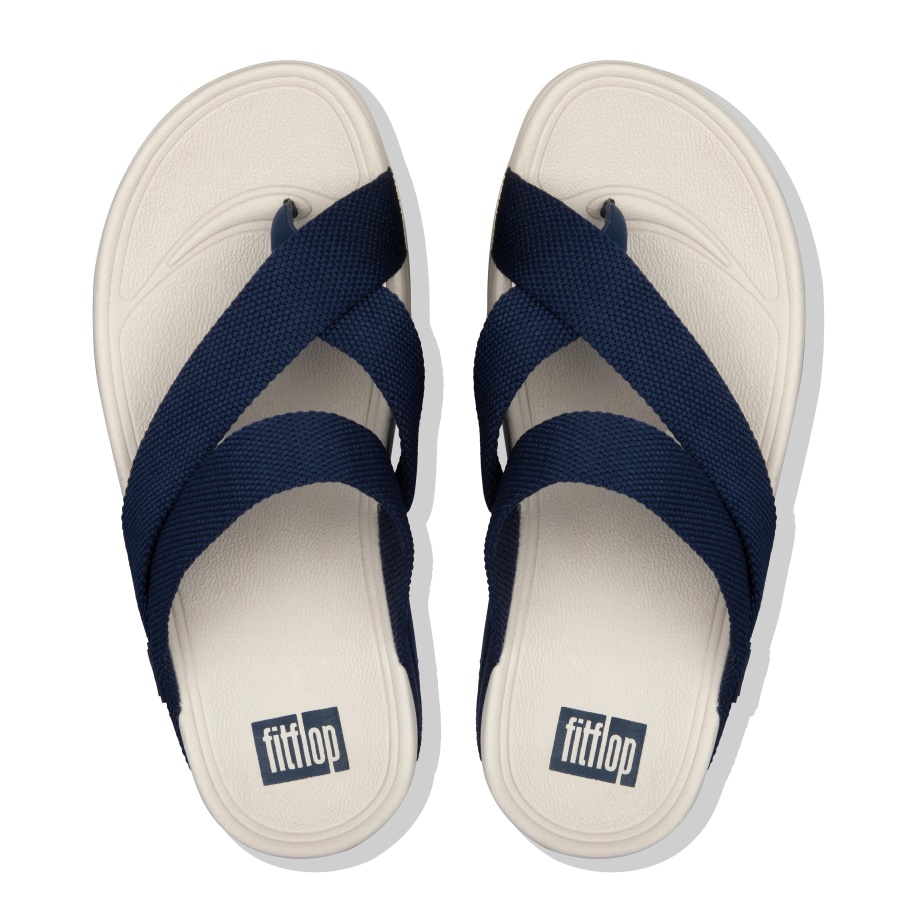 Fitflop SLING Mens Weave Toe-Post Sandals Midnight Navy