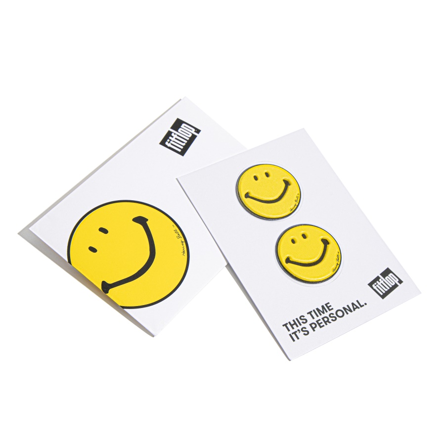 Fitflop SMILEY Faux Leather Stickers 2-Pack Yellow