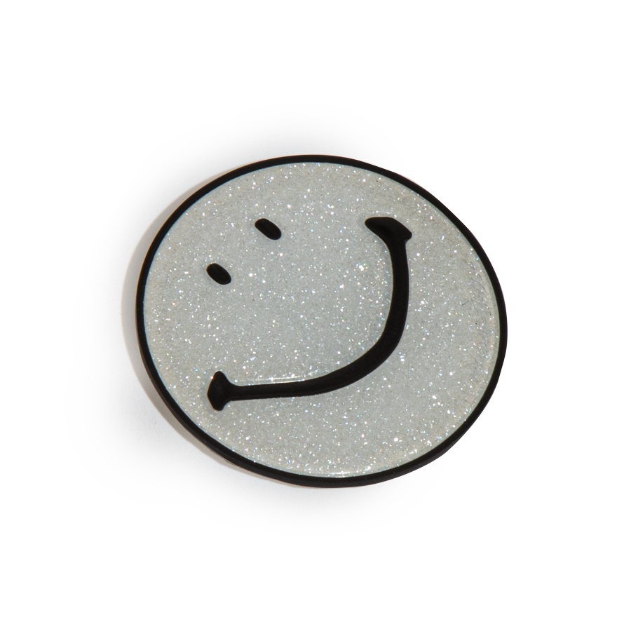 Fitflop SMILEY Shimmer Rubber Stickers 2-Pack Silver Shimmer