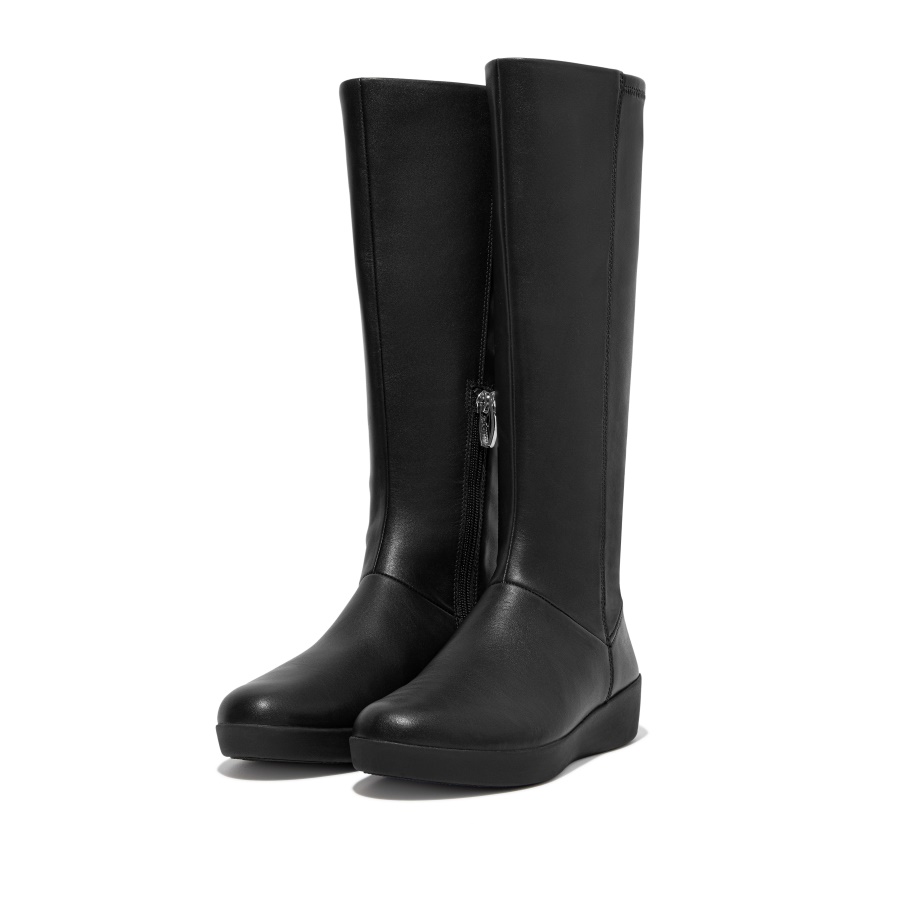 Fitflop SUMI Stretch Knee-High Boots All Black