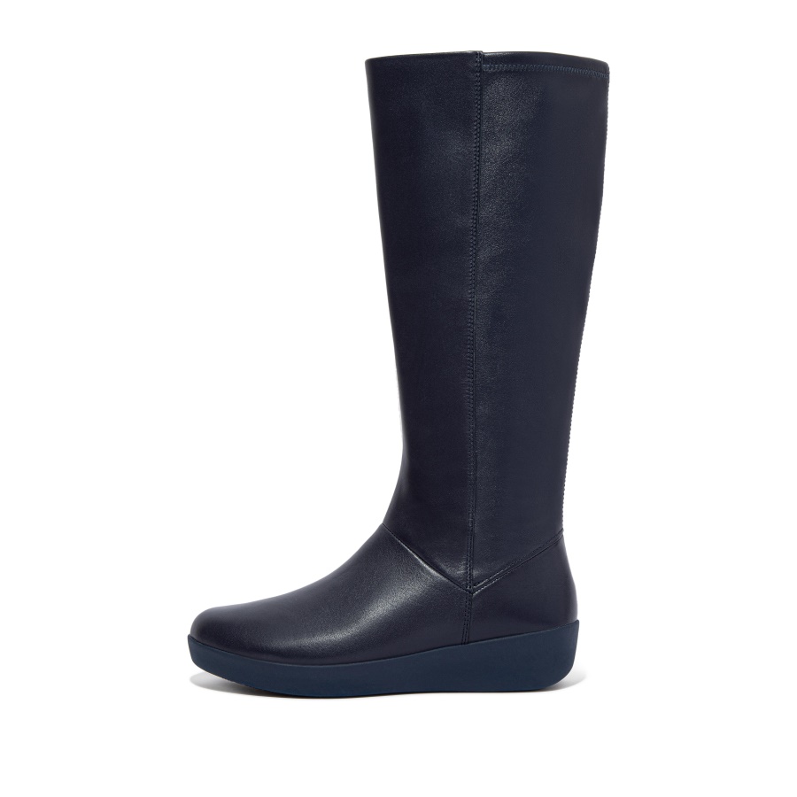 Fitflop SUMI Stretch Knee-High Boots Midnight Navy