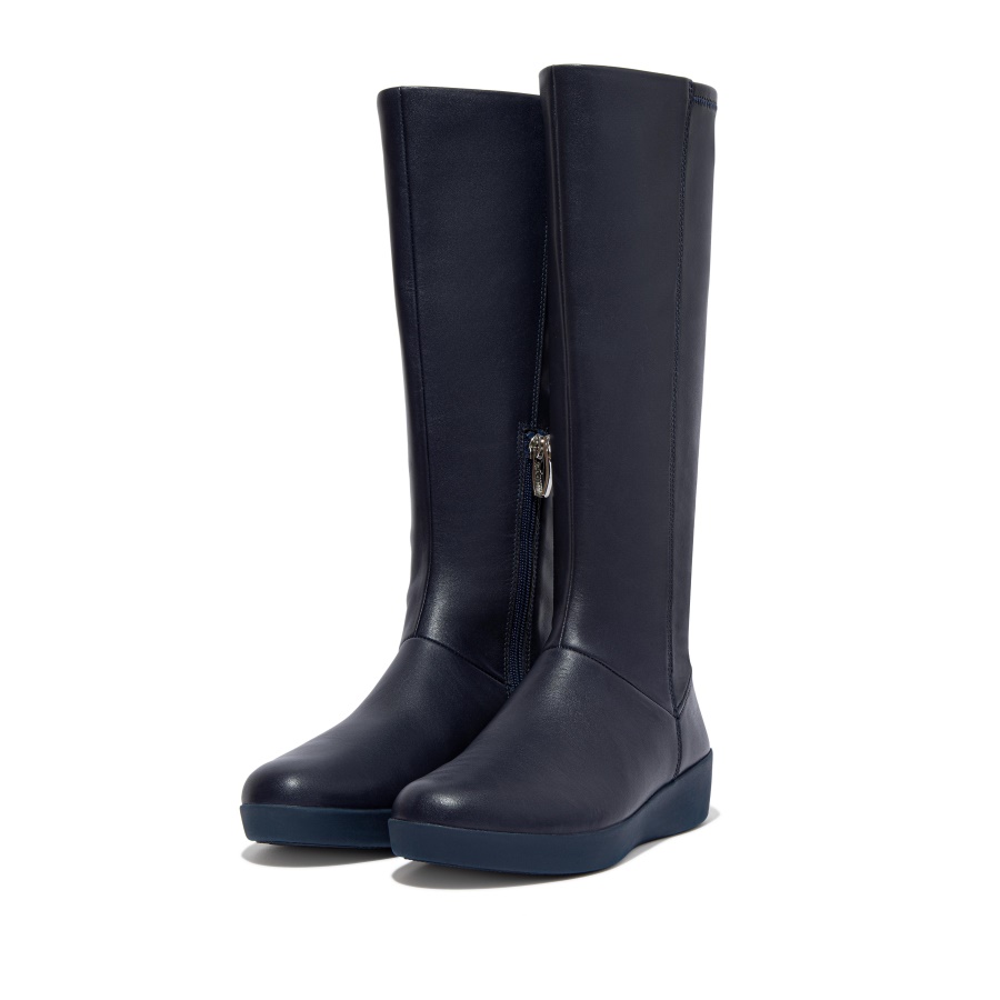 Fitflop SUMI Stretch Knee-High Boots Midnight Navy