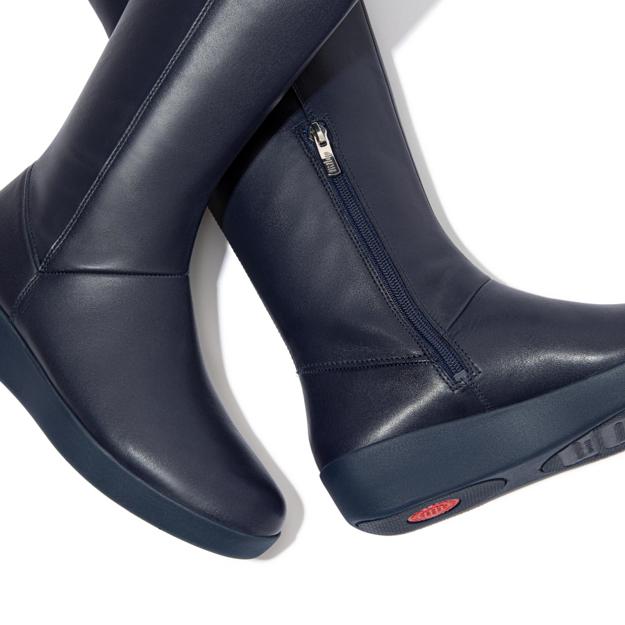 Fitflop SUMI Stretch Knee-High Boots Midnight Navy