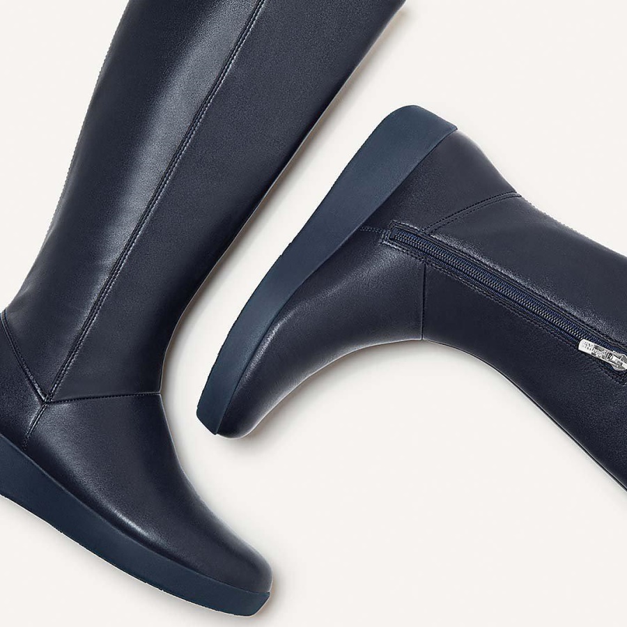 Fitflop SUMI Stretch Knee-High Boots Midnight Navy