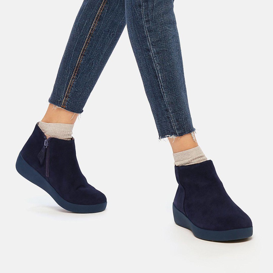 Fitflop SUMI Suede Ankle Boots Maritime Blue