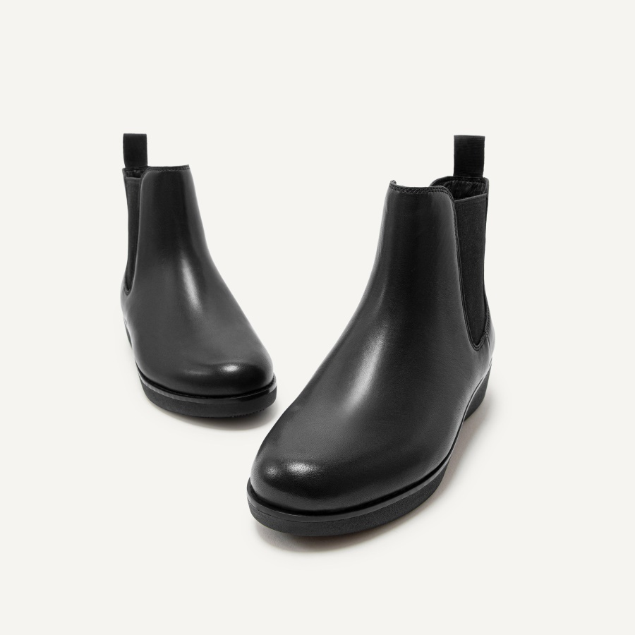 Fitflop SUMI Waterproof Leather Chelsea Boots All Black