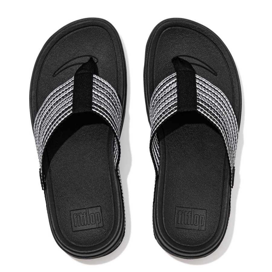 Fitflop SURFA Toe-Post Sandals Black Mix