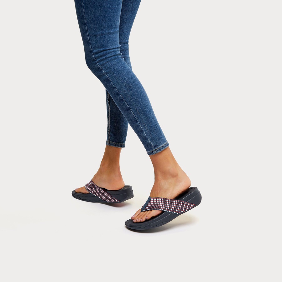 Fitflop SURFA Toe-Post Sandals Midnight Navy