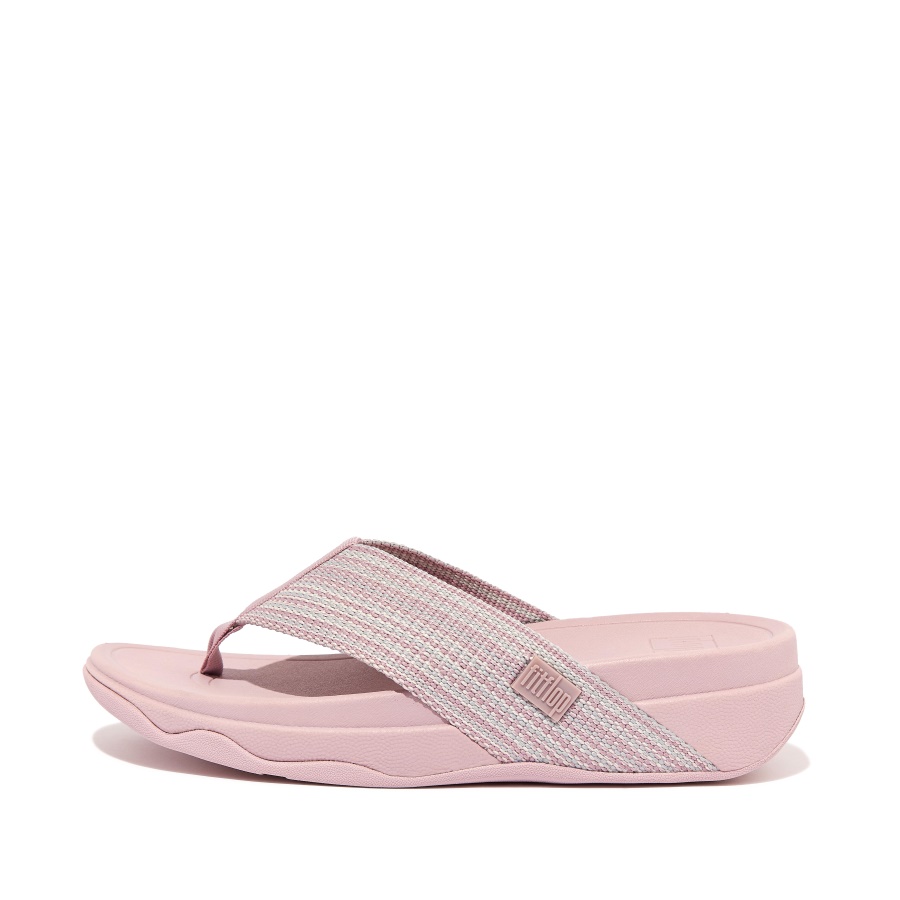 Fitflop SURFA Webbing Toe-Post Sandals Soft Lilac