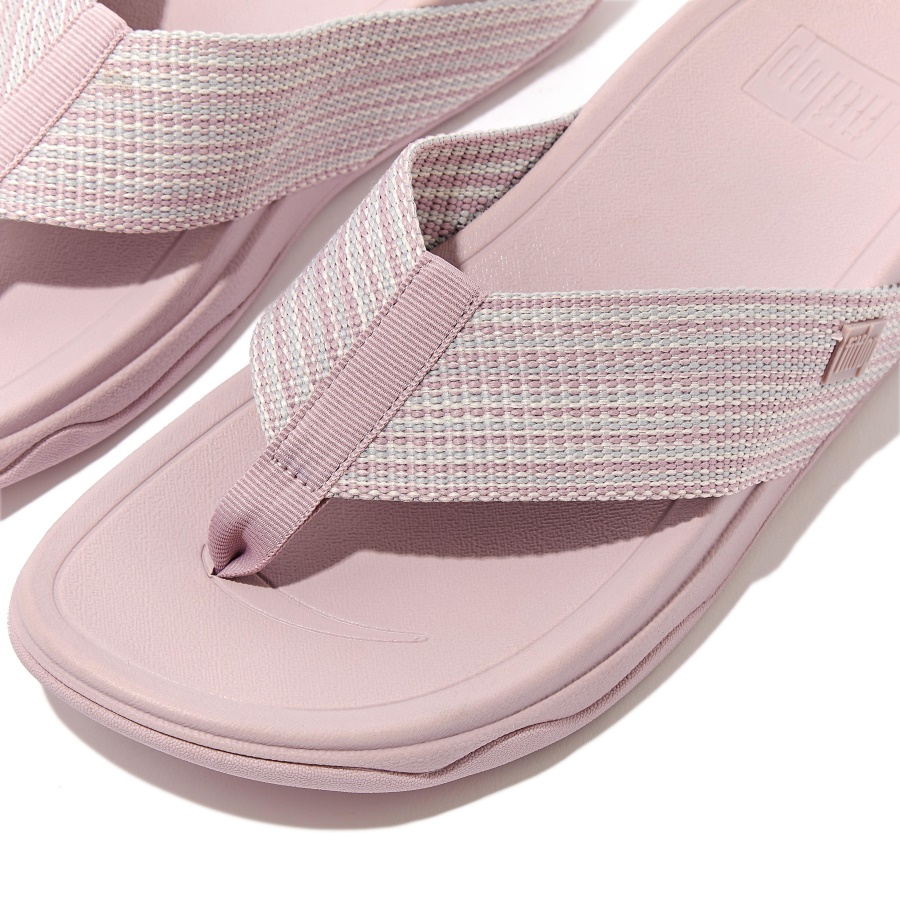 Fitflop SURFA Webbing Toe-Post Sandals Soft Lilac