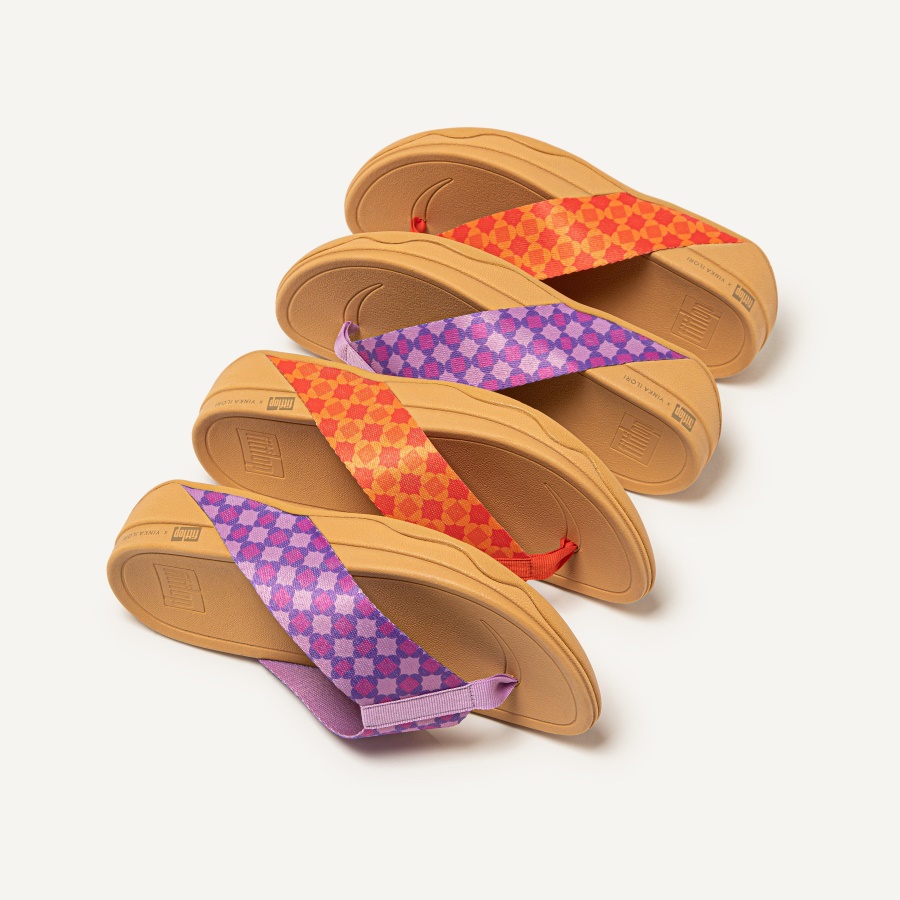 Fitflop SURFA X YINKA ILORI Toe-Post Sandals Red-Orange