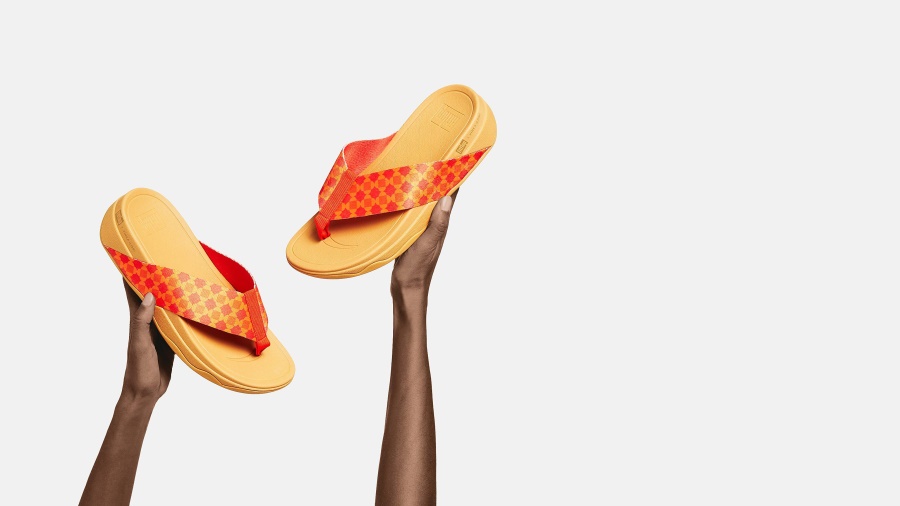 Fitflop SURFA X YINKA ILORI Toe-Post Sandals Red-Orange