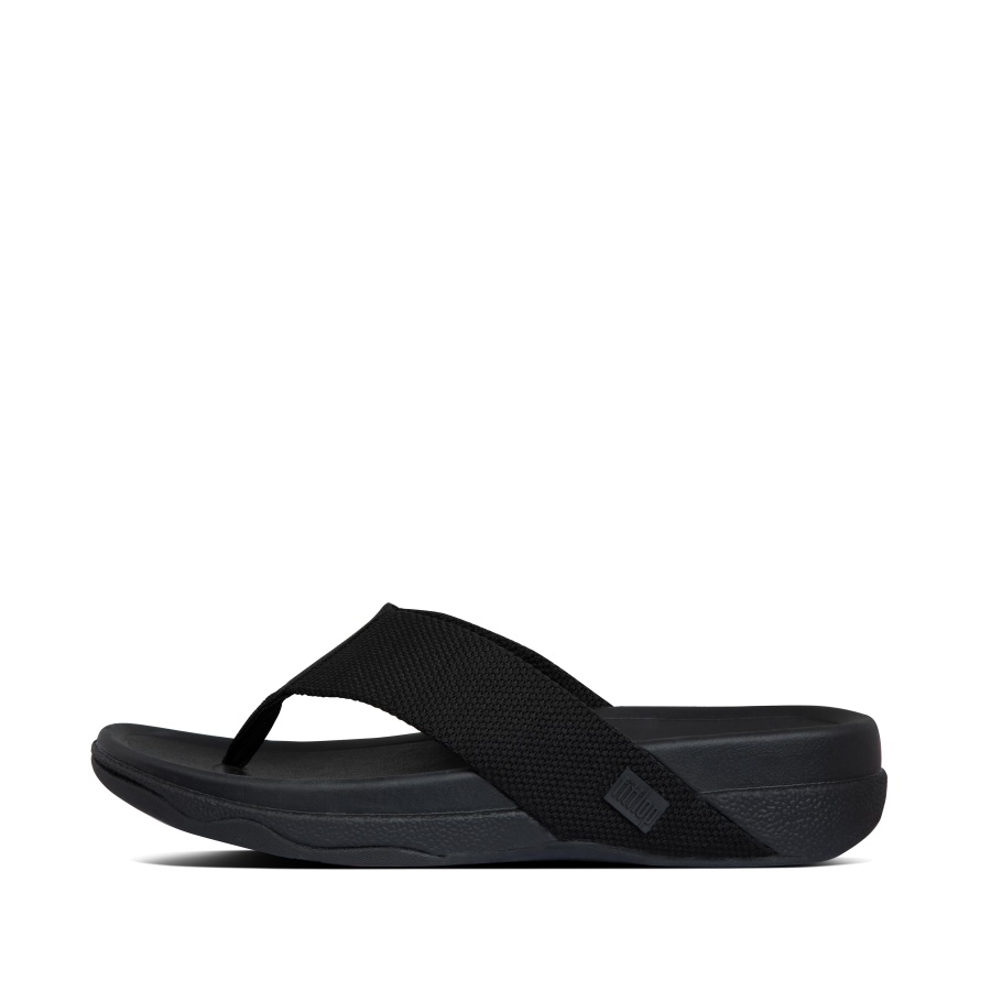 Fitflop SURFER Mens Toe-Post Sandals Black