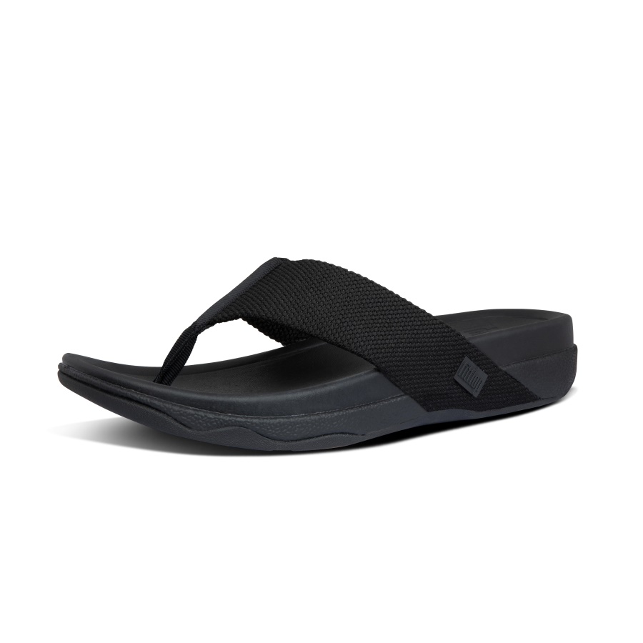 Fitflop SURFER Mens Toe-Post Sandals Black