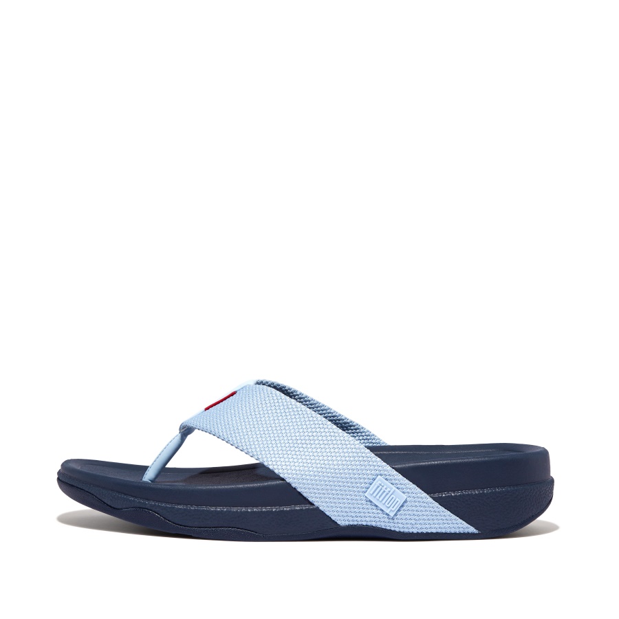 Fitflop SURFER Mens Toe-Post Sandals Sky Blue