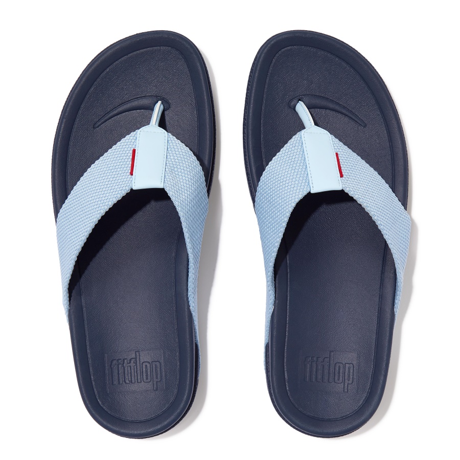 Fitflop SURFER Mens Toe-Post Sandals Sky Blue