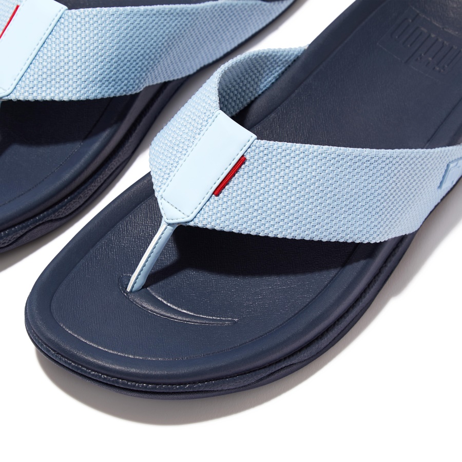 Fitflop SURFER Mens Toe-Post Sandals Sky Blue