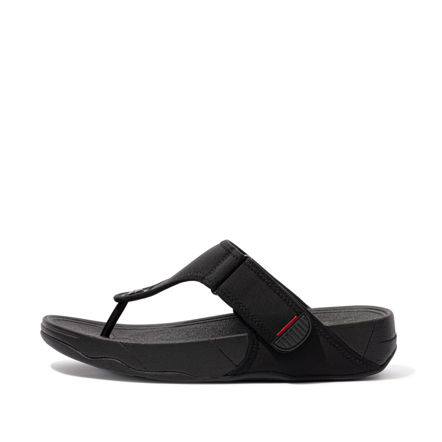 Fitflop TRAKK II Water-Resistant Toe-Post Sandals All Black