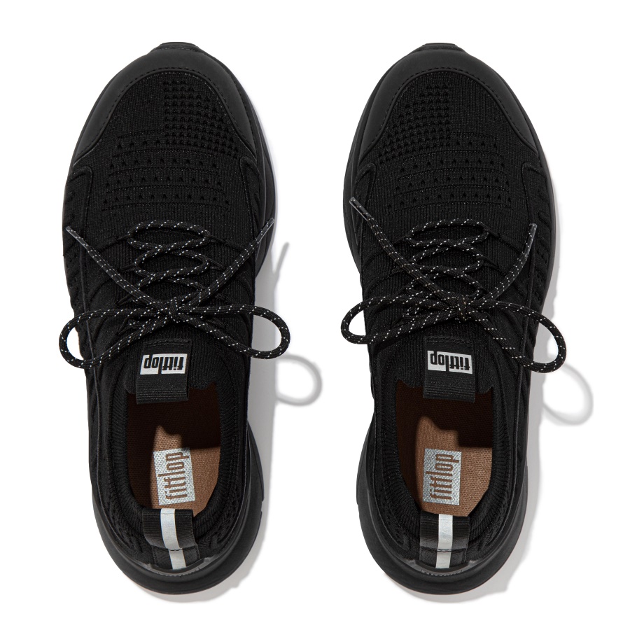 Fitflop VITAMIN FF Knit Sports Sneakers All Black