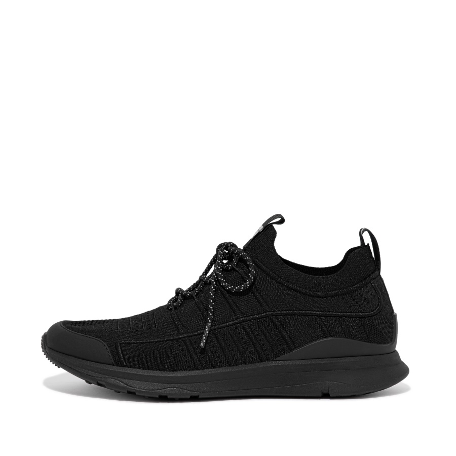 Fitflop VITAMIN FF Mens Knit Sports Sneakers All Black