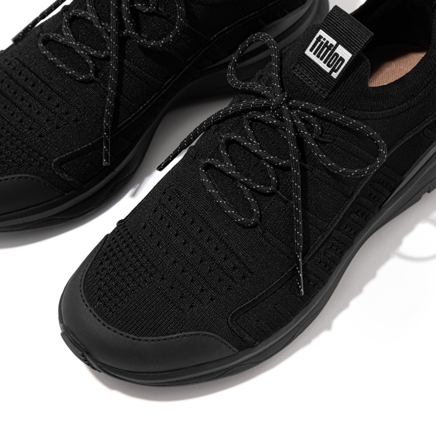 Fitflop VITAMIN FF Mens Knit Sports Sneakers All Black