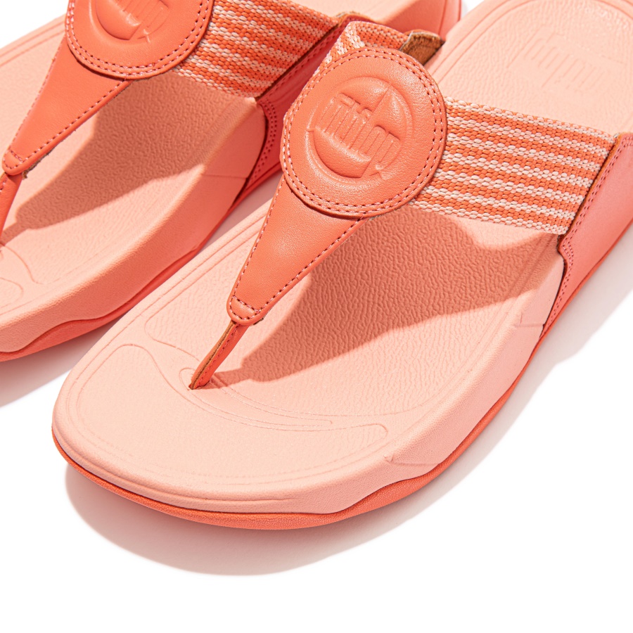 Fitflop WALKSTAR Finestripe Toe-Post Sandals Persimmon