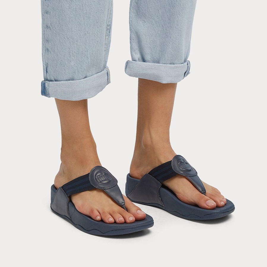 Fitflop WALKSTAR Webbing Toe-Post Sandals Midnight Navy