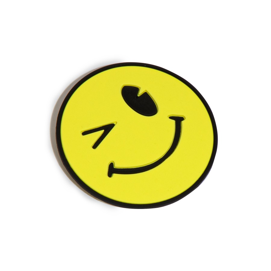 Fitflop WINKING SMILEY Rubber Stickers 2-Pack Yellow