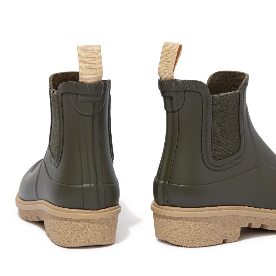 Fitflop WONDERWELLY Contrast-Sole Chelsea Rain Boots Mossy Mix