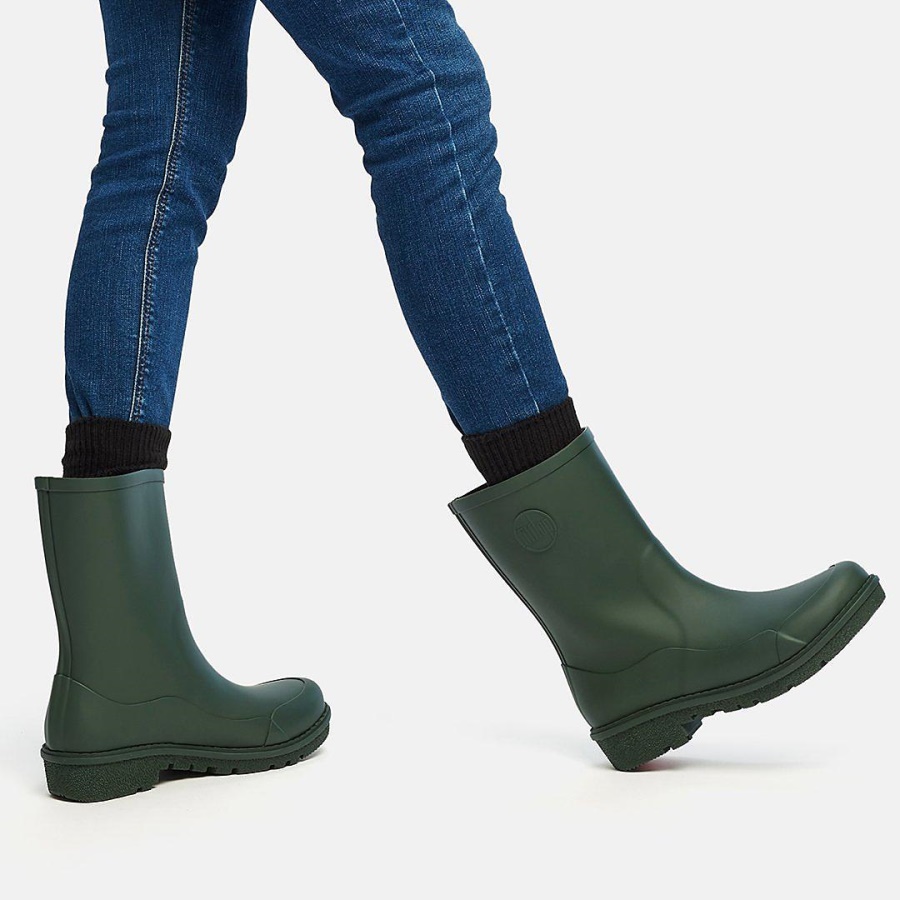 Fitflop WONDERWELLY Short Rain Boots Deep Green