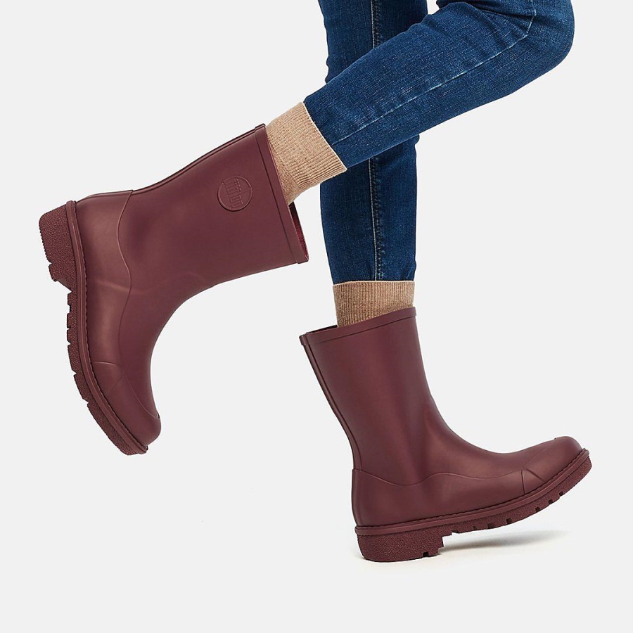 Fitflop WONDERWELLY Short Rain Boots Maroon