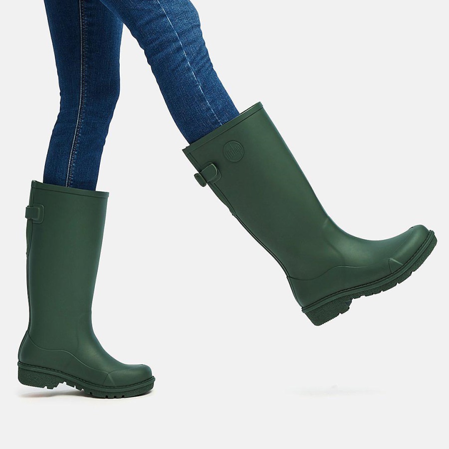 Fitflop WONDERWELLY Tall Rain Boots Deep Green