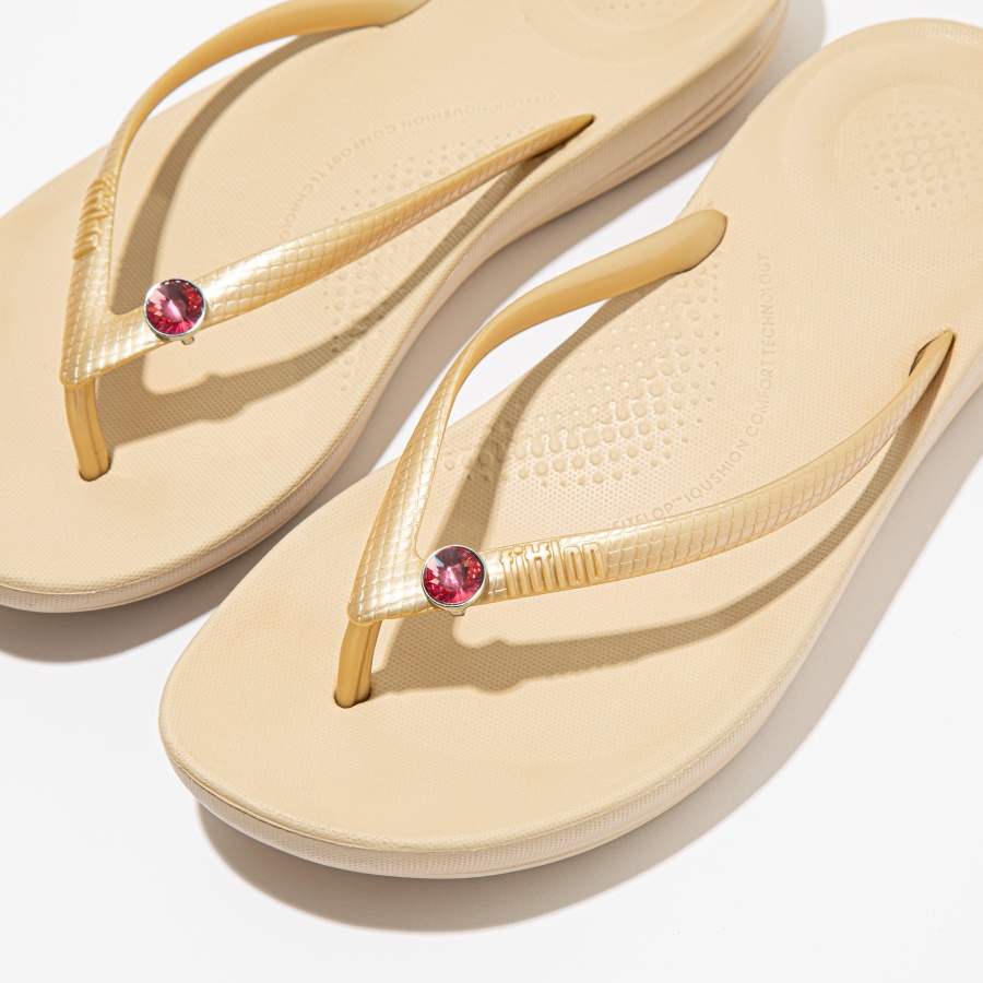 Fitflop iQUSHION CHARMS Crystal Round Charms 2-Pack Fuchsia Rose