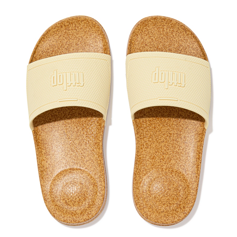 Fitflop iQUSHION Cork-Print Slides Naked Pink