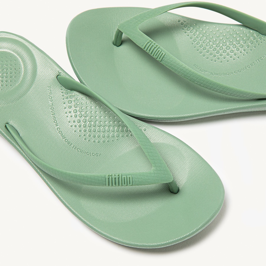 Fitflop iQUSHION Ergonomic Flip-Flops Bay Green